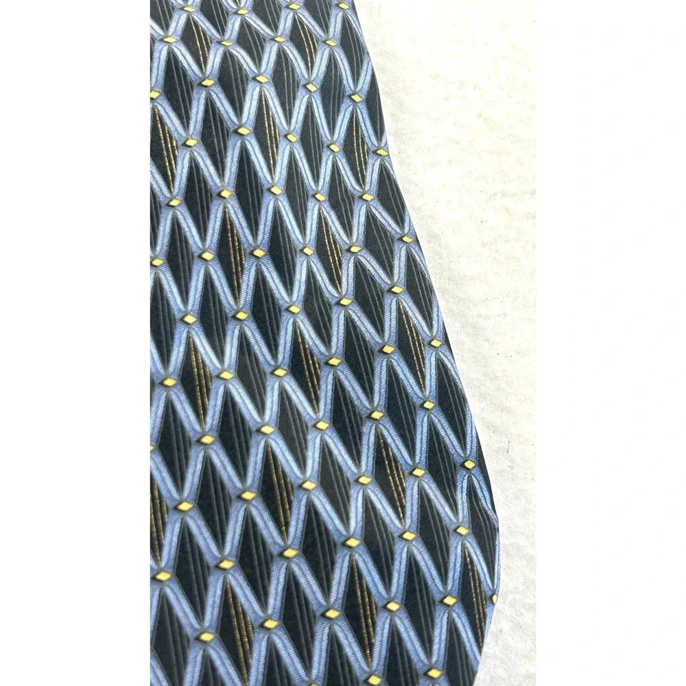 Mark‎ Jason Necktie Mens OS Blue Geometric Professional